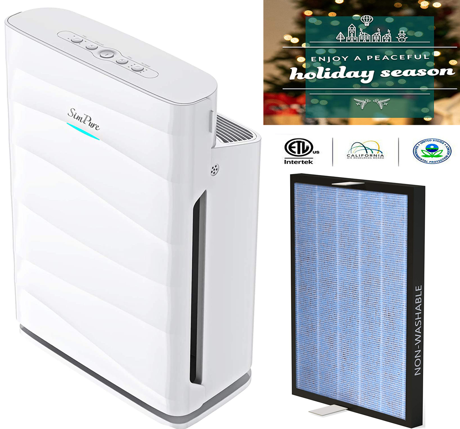 Large Room Air Purifiers HEPA Filter Air Purifier Home Air Cleaner for