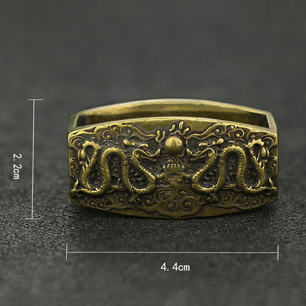 Vintage Brass Belt Loop Buckle Keeper DIY Leather Craft Metal