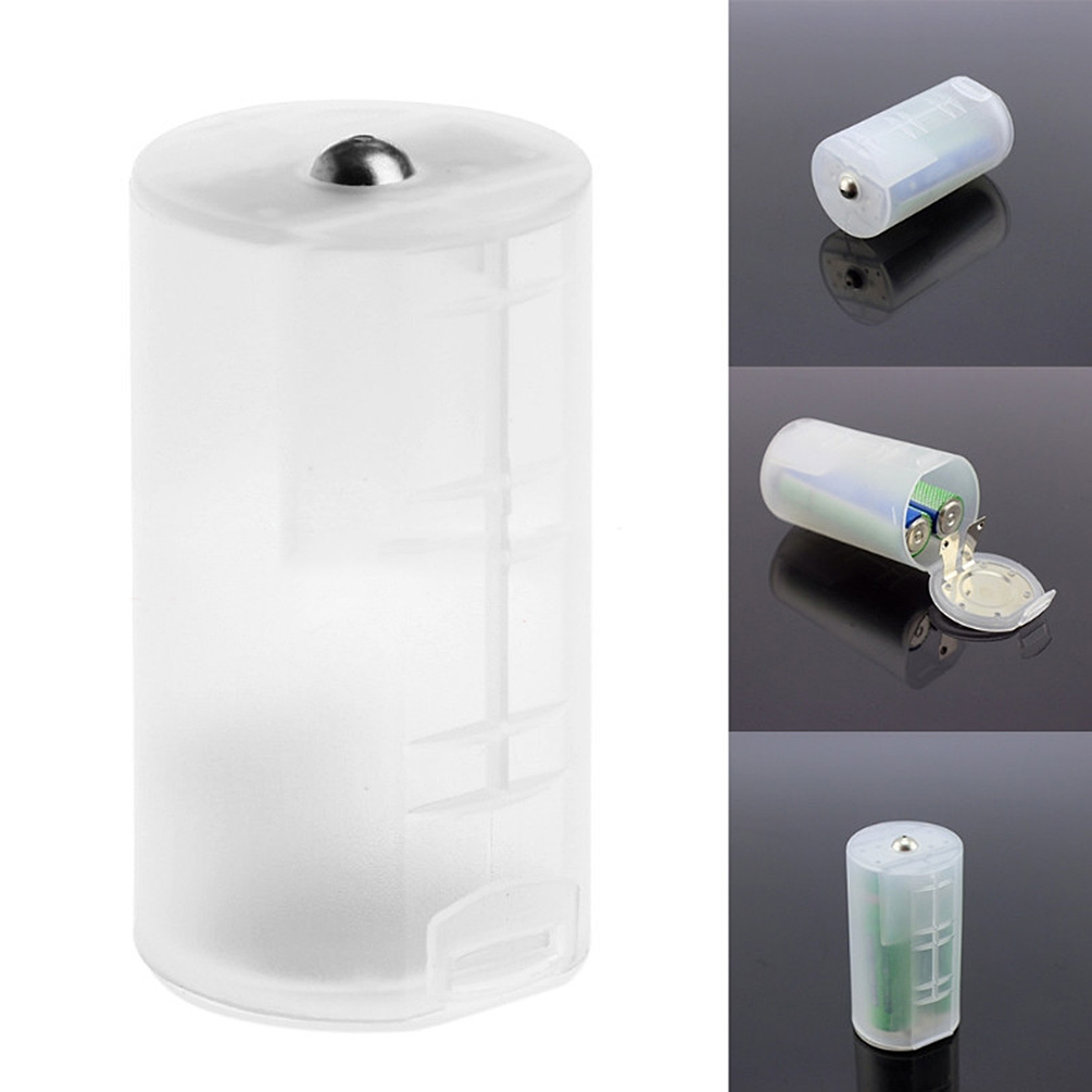 thumbnail 4  - AA to D  AAA to AA Battery Conversion Adapter Holder Plastic Batteries Case Box