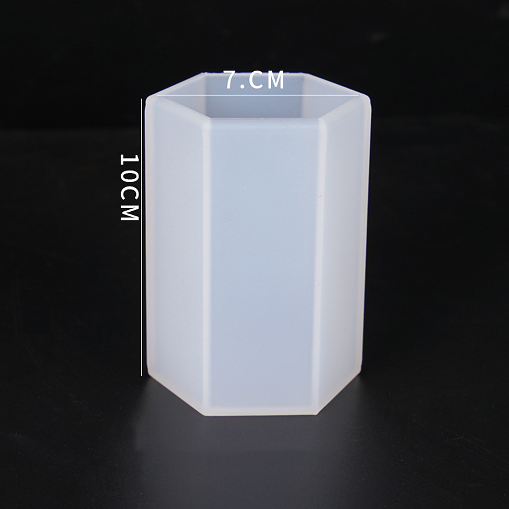 Molde de vela de silicona hexagonal hágalo usted mismo fabricación artesanal yeso hormigón cemento arcilla moldes - Imagen 8 de 8