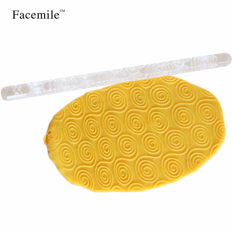 Acrylic Rolling Pin Stick Fondant Polymer Clay DIY Embossing Roller Craft Tool - Picture 14 of 30