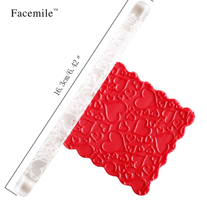 Acrylic Rolling Pin Stick Fondant Polymer Clay DIY Embossing Roller Craft Tool - Picture 16 of 30