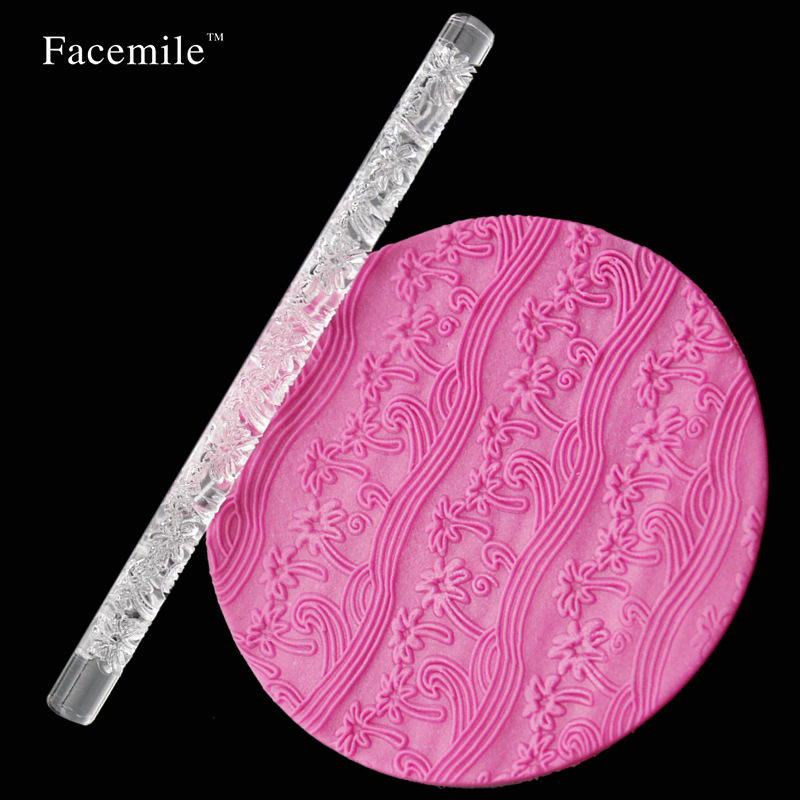 Acrylic Rolling Pin Stick Fondant Polymer Clay DIY Embossing Roller Craft Tool - Picture 17 of 30