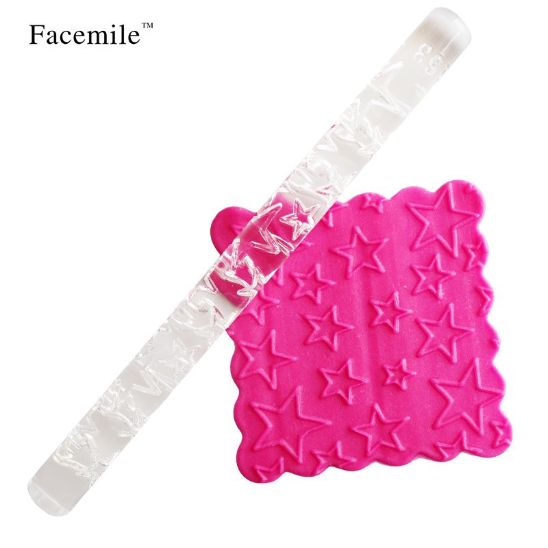 Acrylic Rolling Pin Stick Fondant Polymer Clay DIY Embossing Roller Craft Tool - Picture 23 of 30