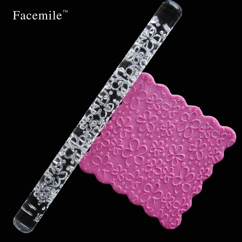 Acrylic Rolling Pin Stick Fondant Polymer Clay DIY Embossing Roller Craft Tool - Picture 25 of 30