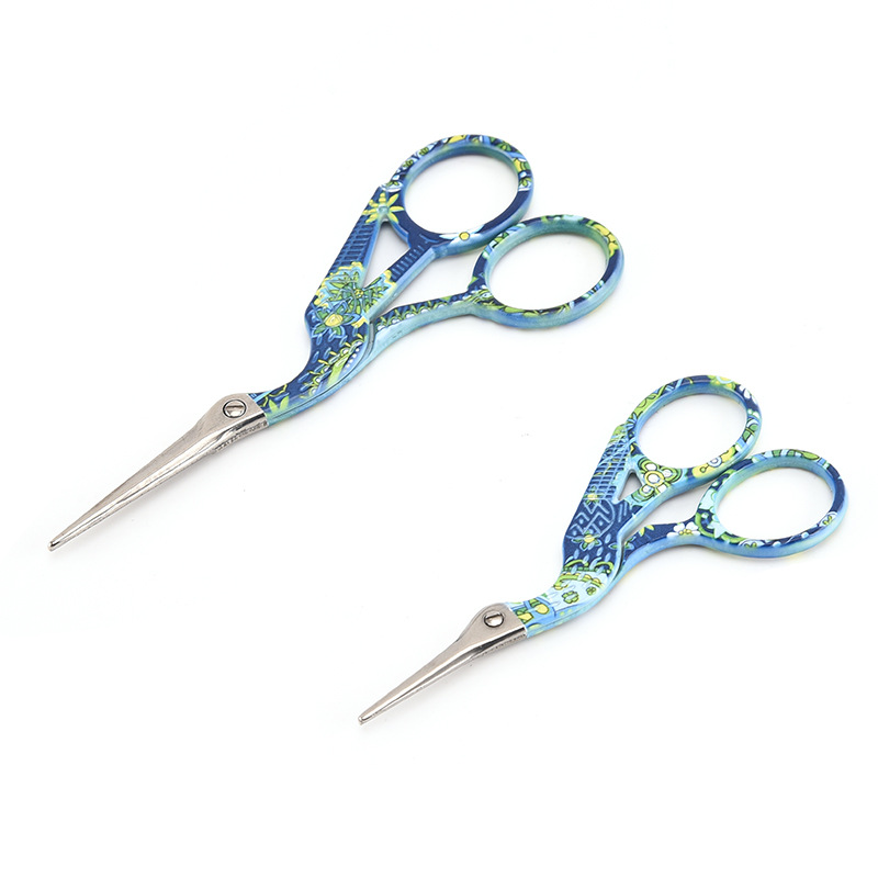 Pretty Vintage Stork Embroidery Sewing Craft Shears Cross Stitch Scissors  Cutter Tools