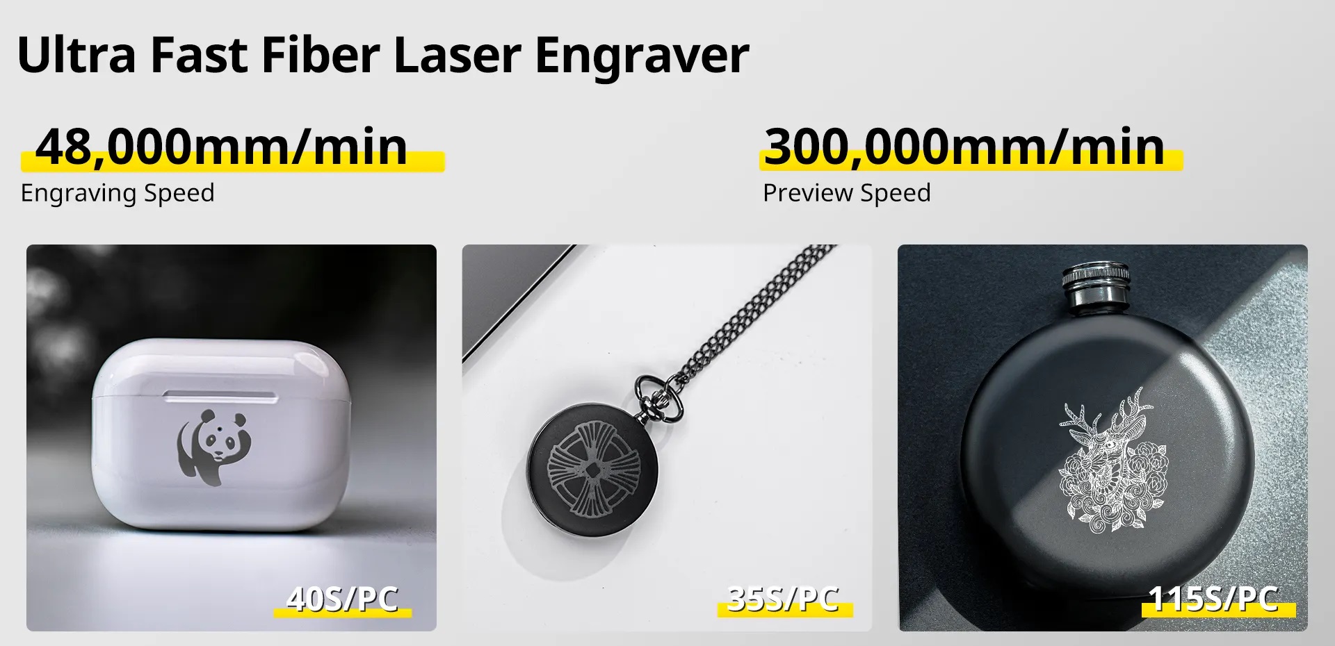 LaserPecker 3(Deluxe) Laser Engraver for Metal 1064nm Pulsed Infrared Fiber  Laser Engraving Machine, High Speed Laser Marking Machine for Metal