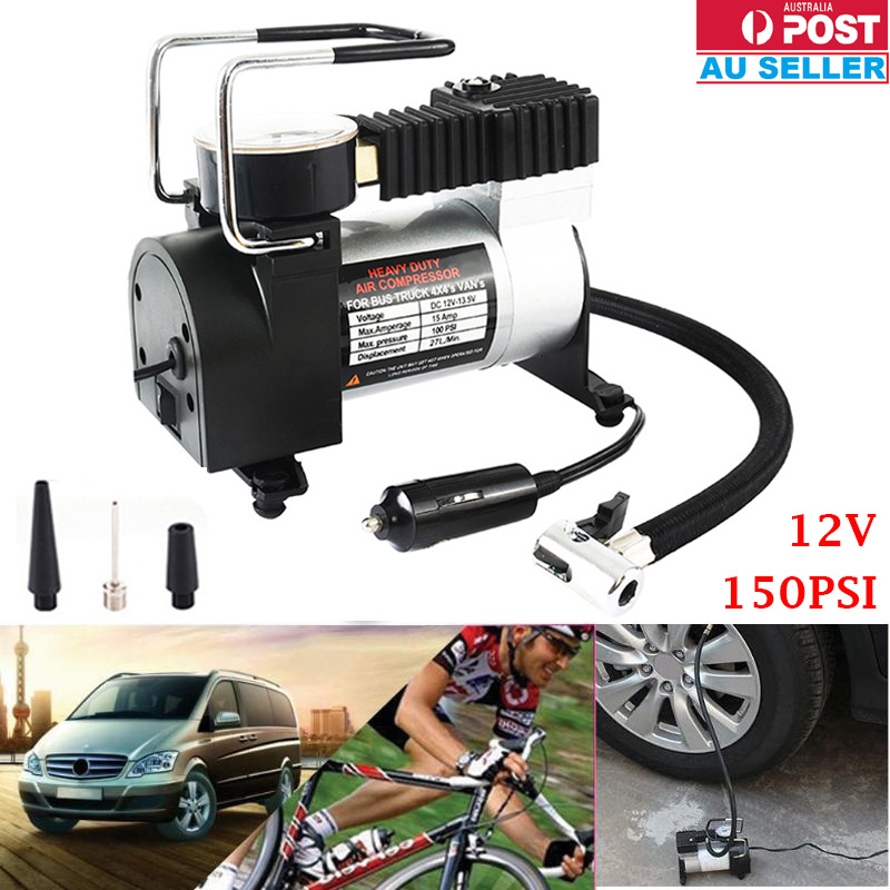 Portable 12V Air Compressor Pump Electric Bicycle Motorcycle Tyre Tire