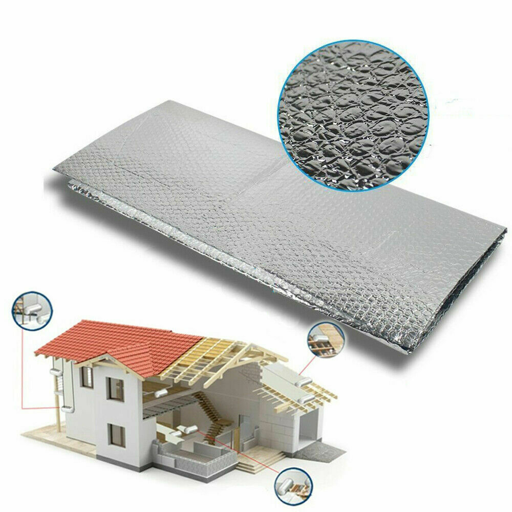 Double Insulation Foil Air Bubble Film Aluminum Roll Loft Roof Shed Waterproof