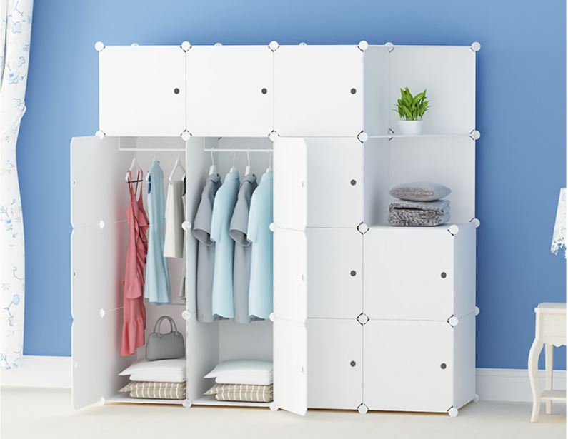 Diy 16 Cube Closet Wardrobe Modular Storage Organizer Clothes Kids