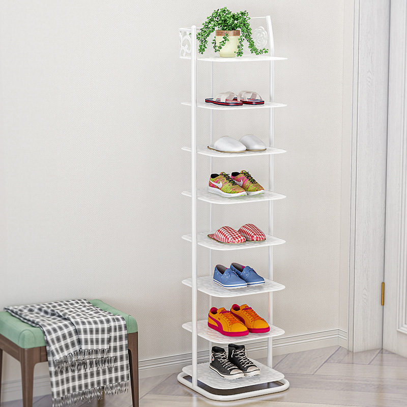 8 Tier Vertical Shoe Cabinet Metal Shoe Rack Organizer Unit Boots Storage Shelf Ebay