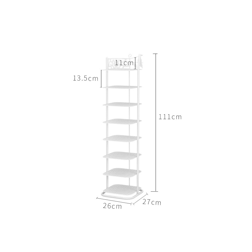 8 Tier Vertical Shoe Cabinet Metal Shoe Rack Organizer Unit Boots Storage Shelf Ebay