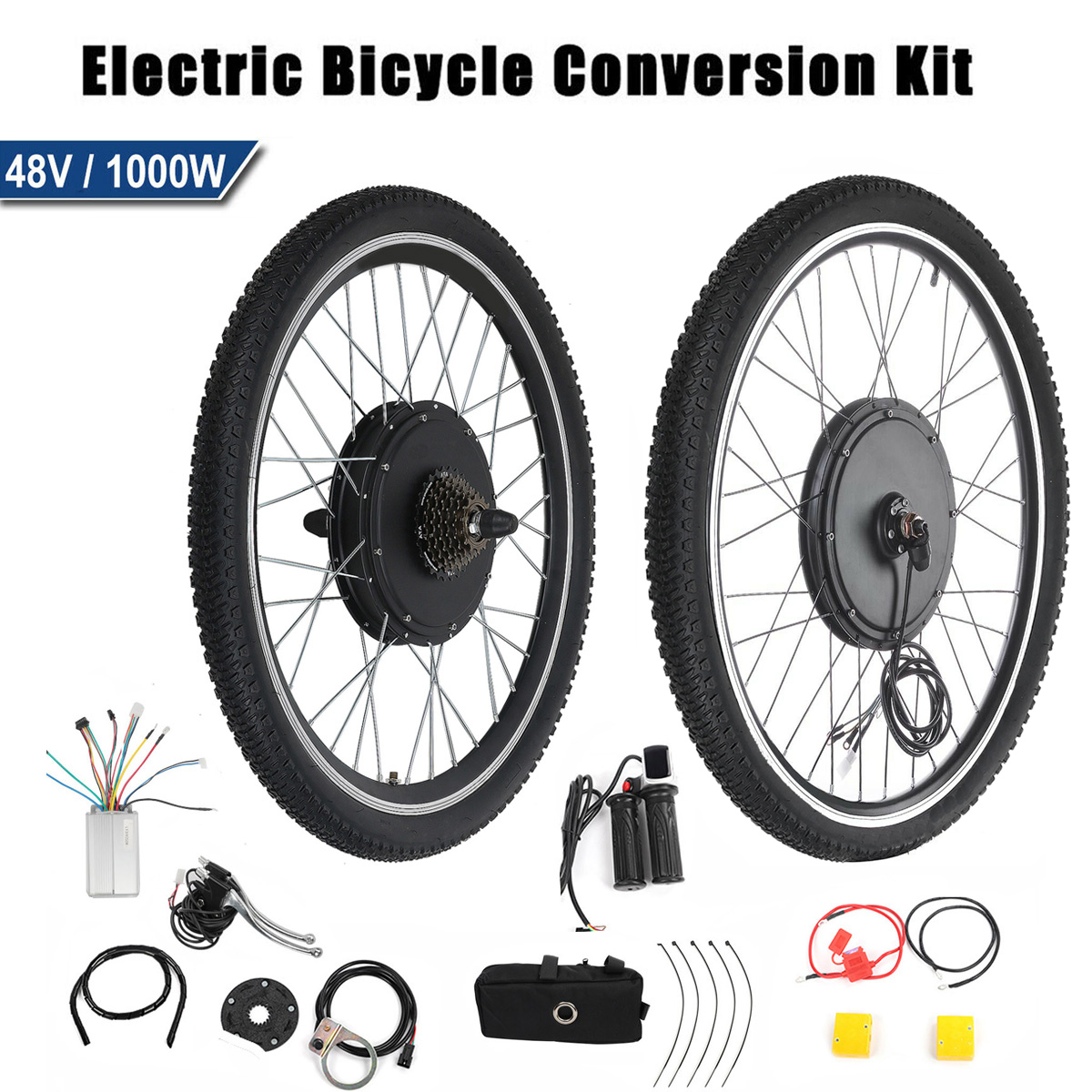 28 hinterrad 48v 1000w elektro-fahrrad kit ebike elektrofahrrad umbausatz lcd