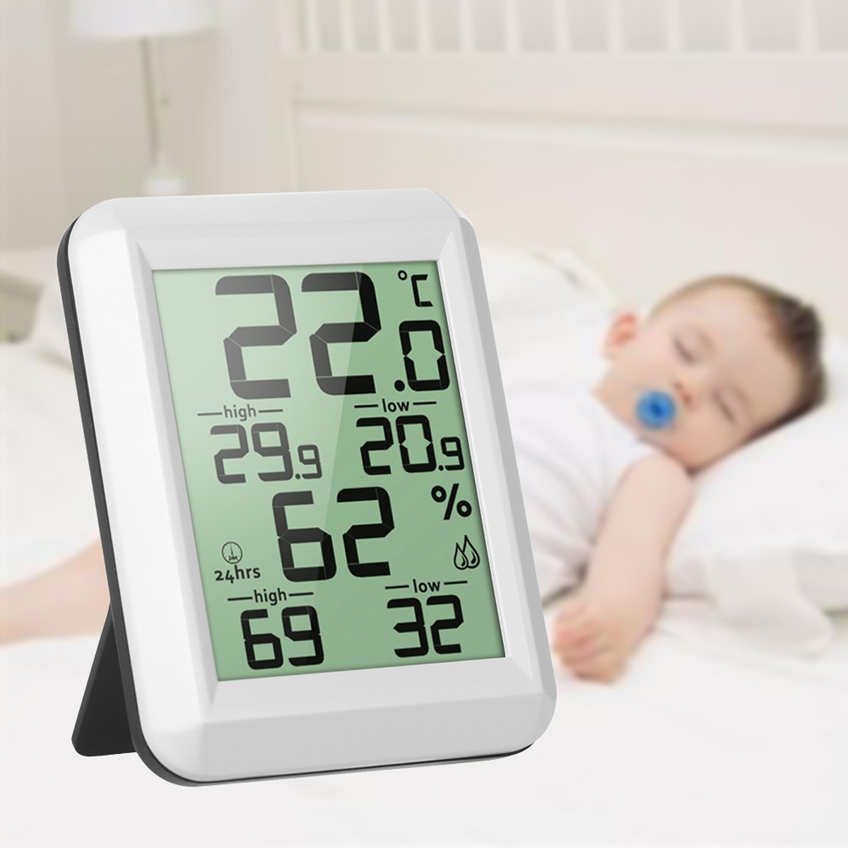 Details About Digital Desktop Wireless Indoor Home Room Hygrometer Thermometer Humidity Meter