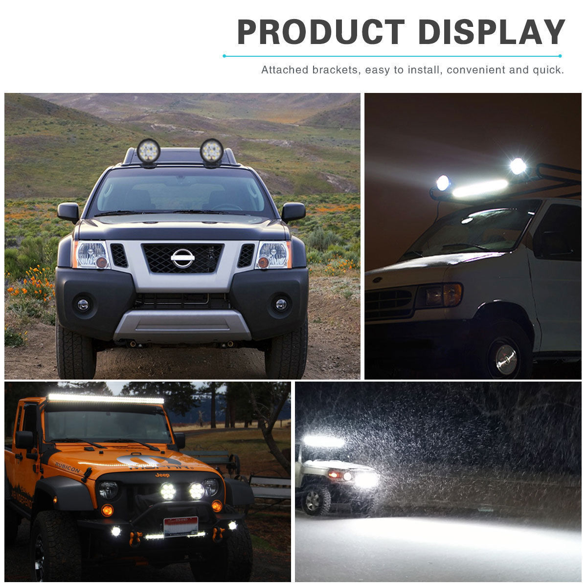 540W LED Arbeitsscheinwerfer 12V 24V 6D Offroad Scheinwerfer Traktor