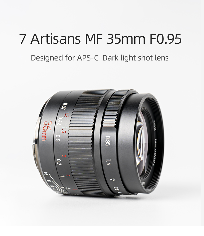 7artisans 35mm F0.95 XL Aperture Lens for FUJIFILM X Sony E Canon EF