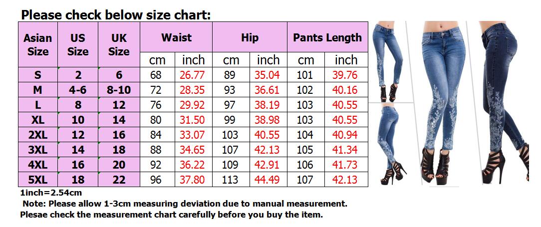 Details about Plus Size Womens Denim Jeans High Waisted Butt Lift Skinny  Slim Stretch Trousers