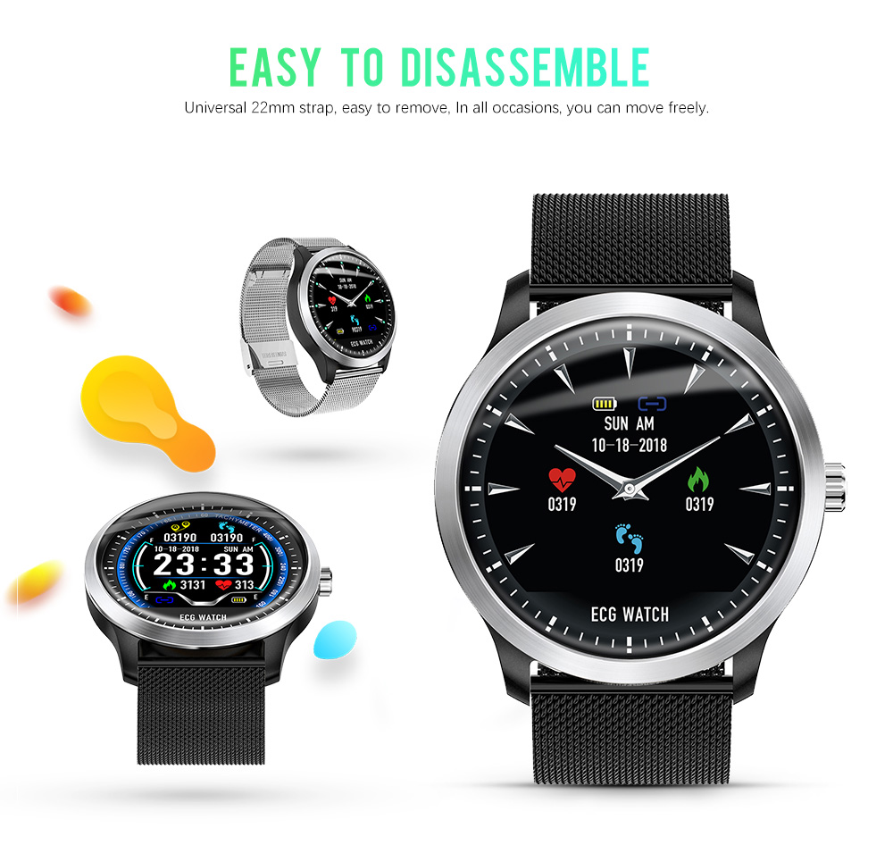 N58 ECG Smart Watch Heart Rate Monitor Bluetooth Bracelet