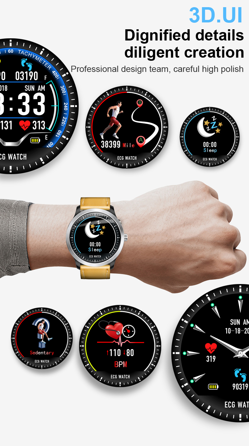 N58 ECG Smart Watch Heart Rate Monitor Bluetooth Bracelet