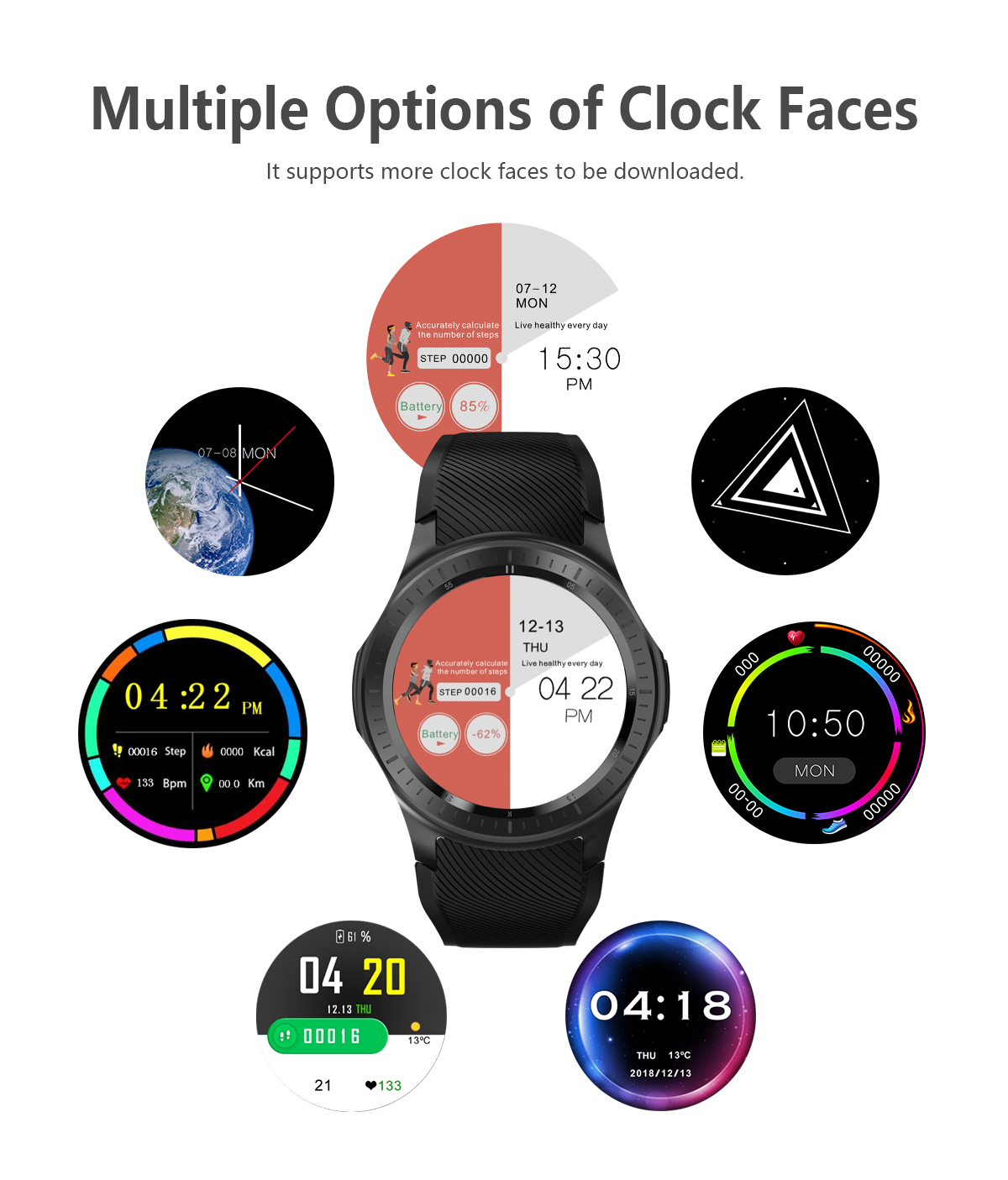 DM368 Android 7.1 Quad Core 1.3 inch Bluetooth SmartWatch
