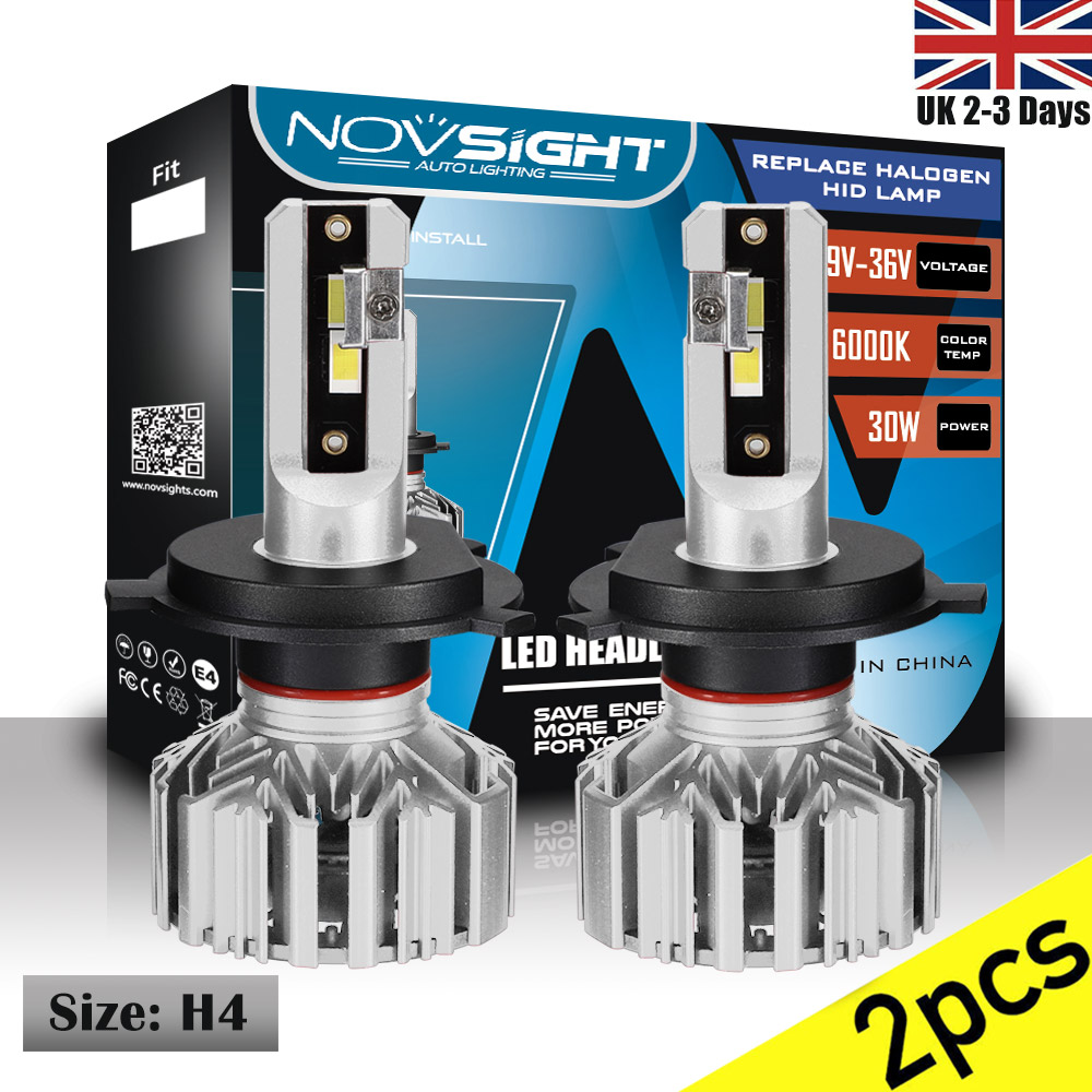 Pair H4 9003 HB2 LED Headlight Bulb Light Hi//Lo Beam Kit replace Xenon HID White