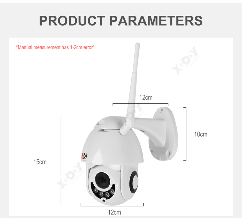 16GB TF-Karte XGODY 1080P HD 5X ZOOM Außen Überwachungskamera IP Kamera Outdoor