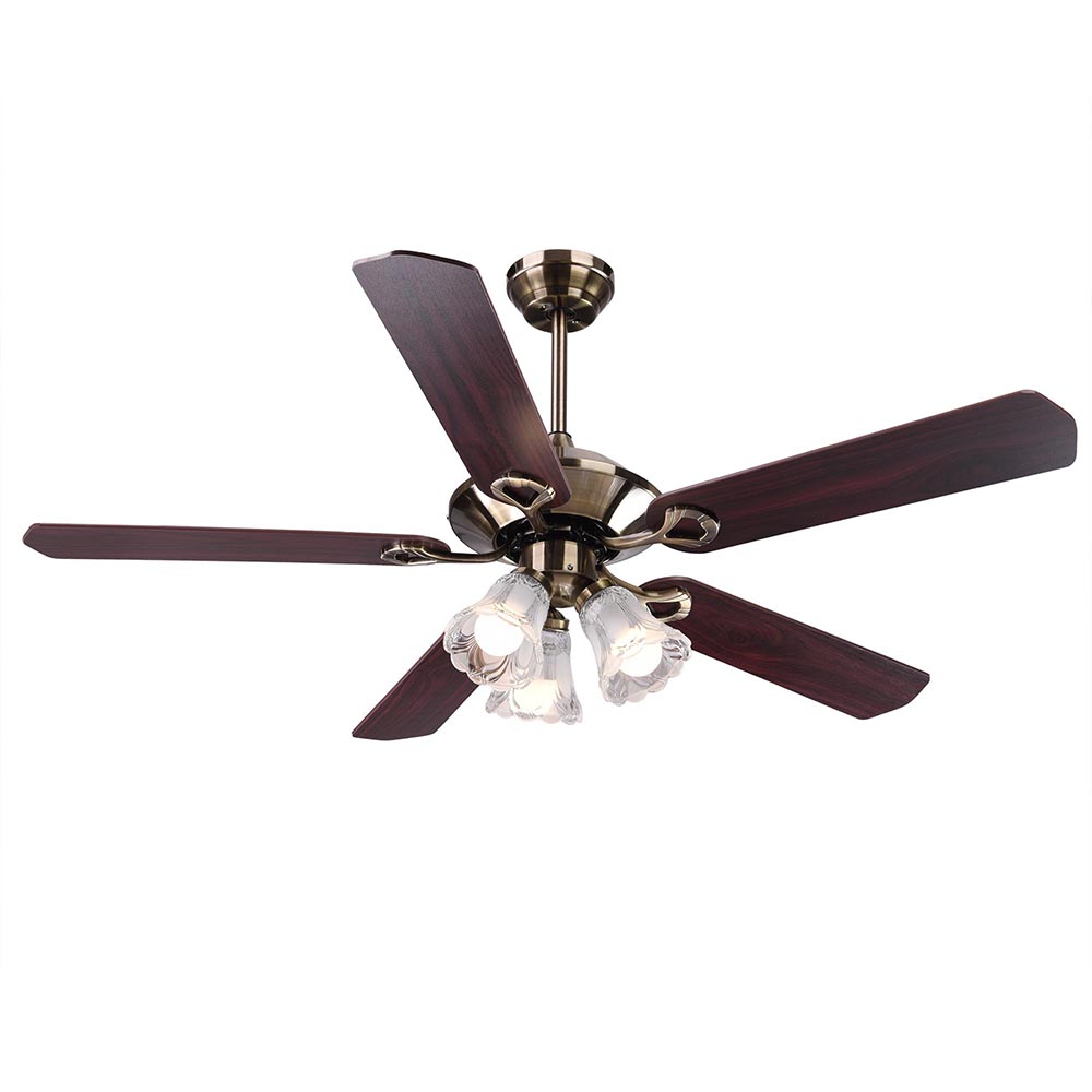 52 1320mm Bronze Finish Ceiling Fan Light Kit With Reversible