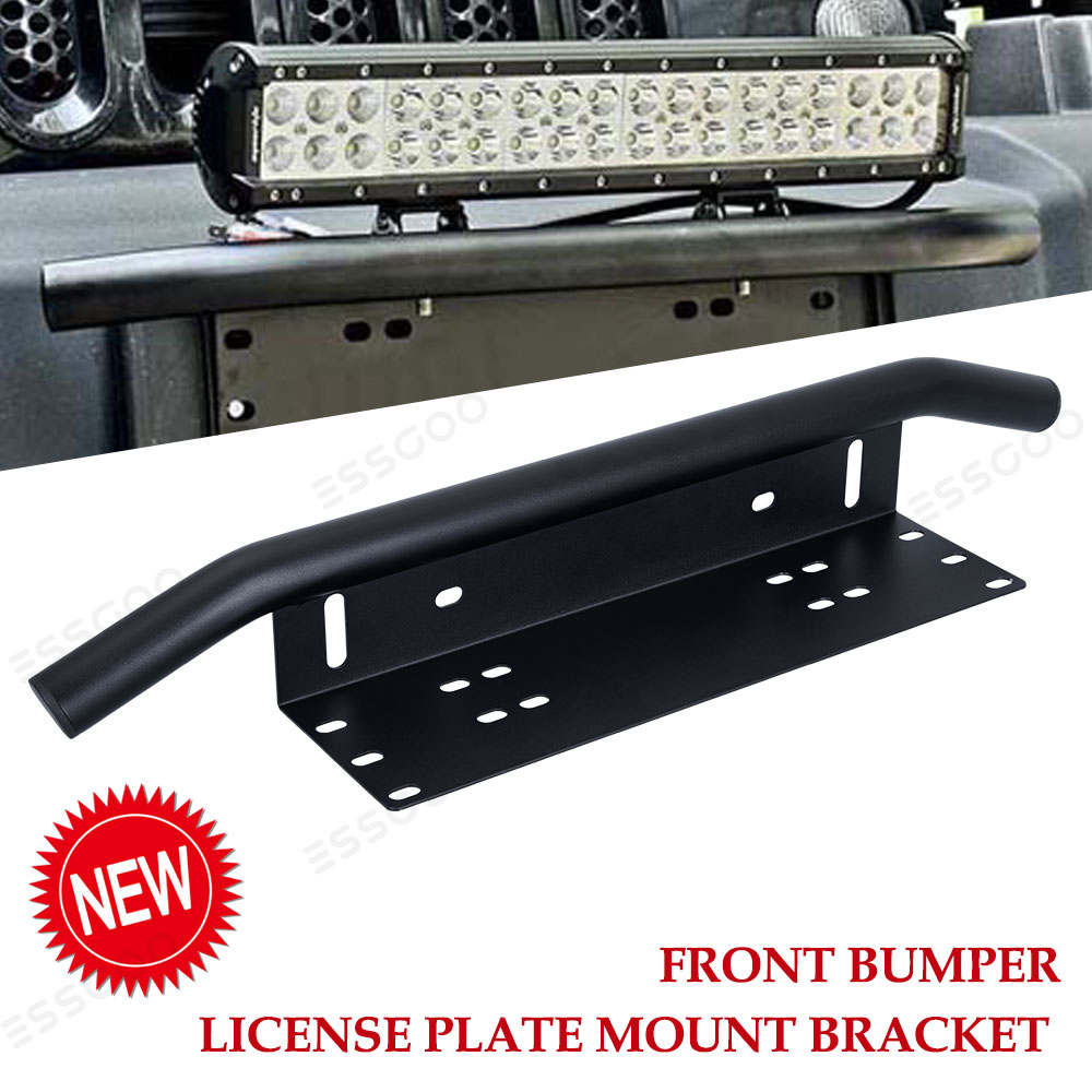 23'' Front Bumper Number Plate Holder For LED Work Light Bar 4WD Mount