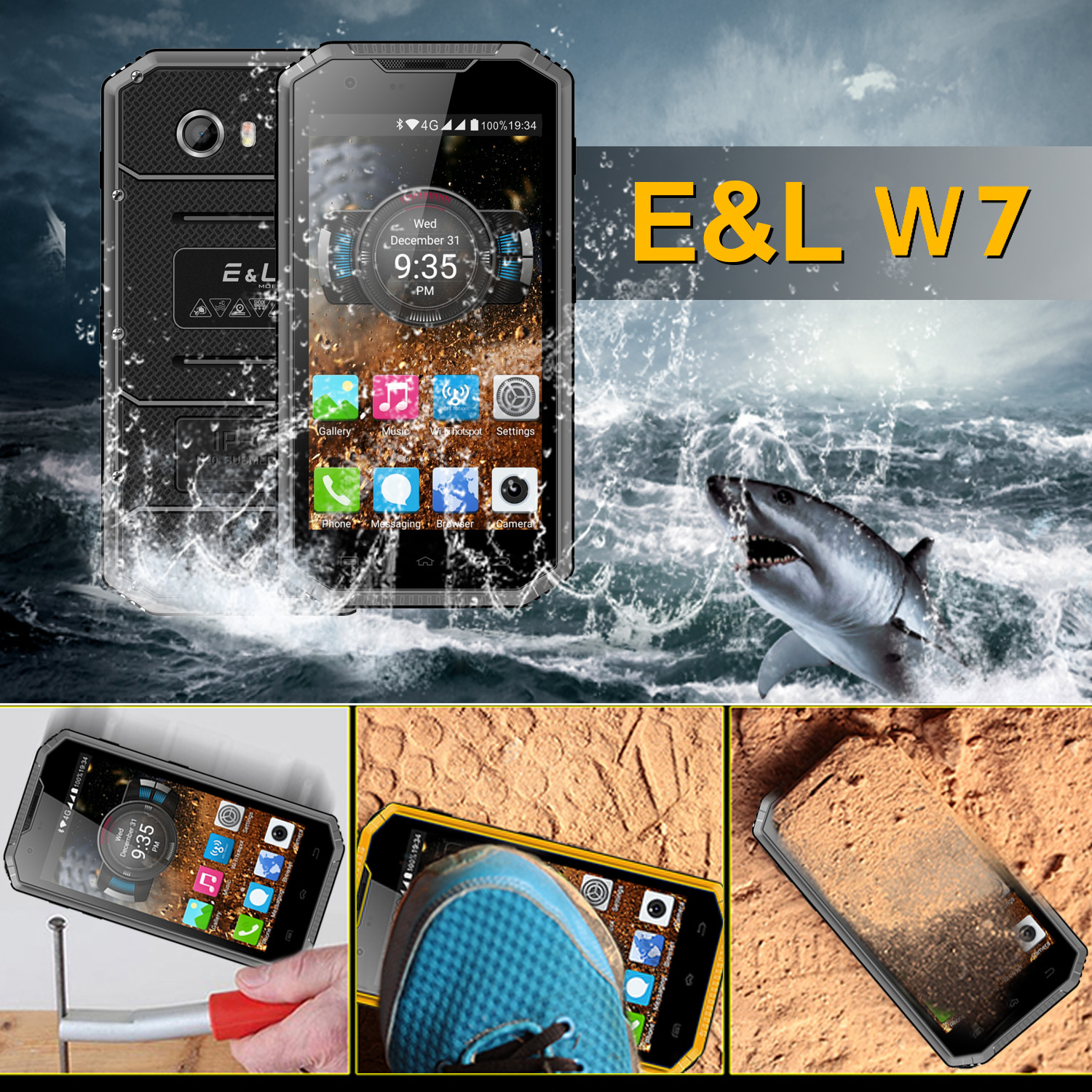 4G Waterproof 16GB Cheap Unlocked Android Mobile Smart Phone Dual SIM 4