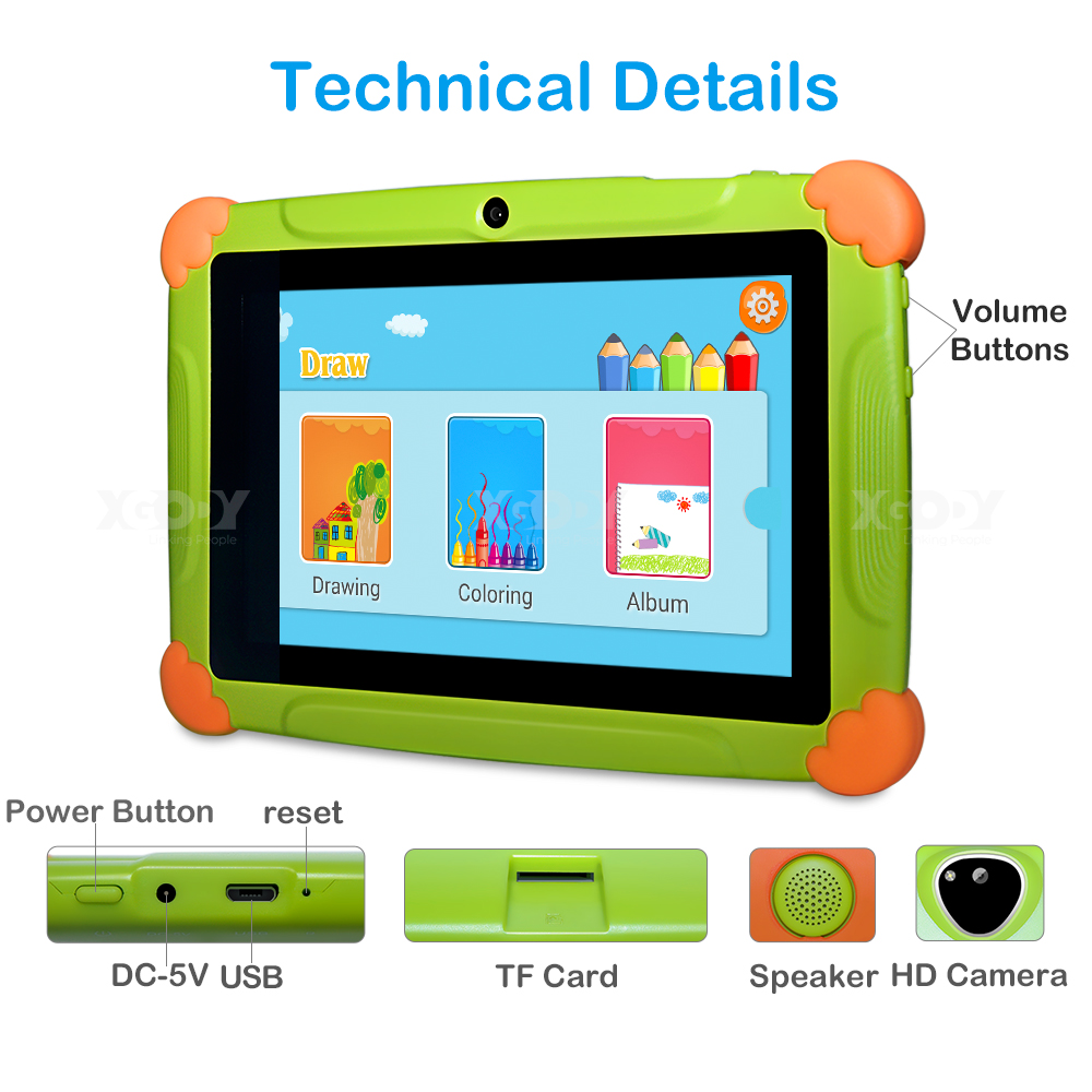 XGODY 2020 7” HD Tablet PC 16GB Android 8.1 Oreo Quad-core Dual Camera For Kids XGODY 2020 7” HD Tablet PC 16GB Android 8.1 Oreo Quad-core Dual Camera For Kids