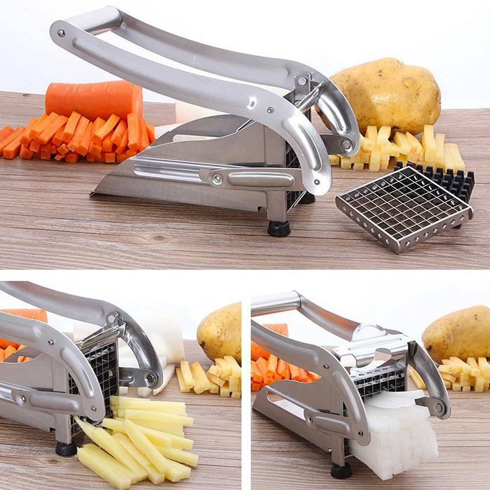 Stainless Steel Potato Chipper Cutter Chopper Slicer French Fry Chip ...