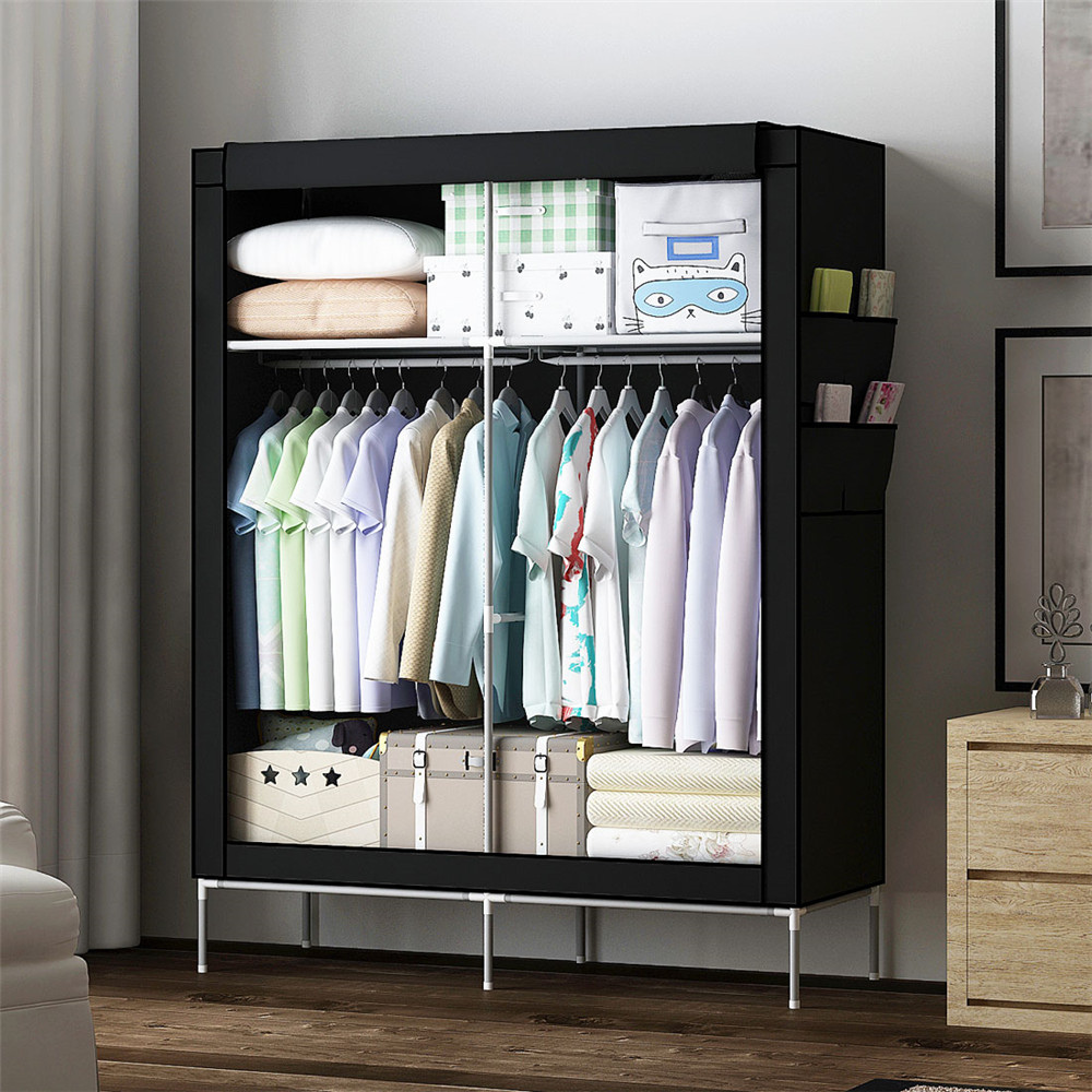 Segeltuch Kleiderschrank Stoffschrank Faltschrank Garderobenschrank 175