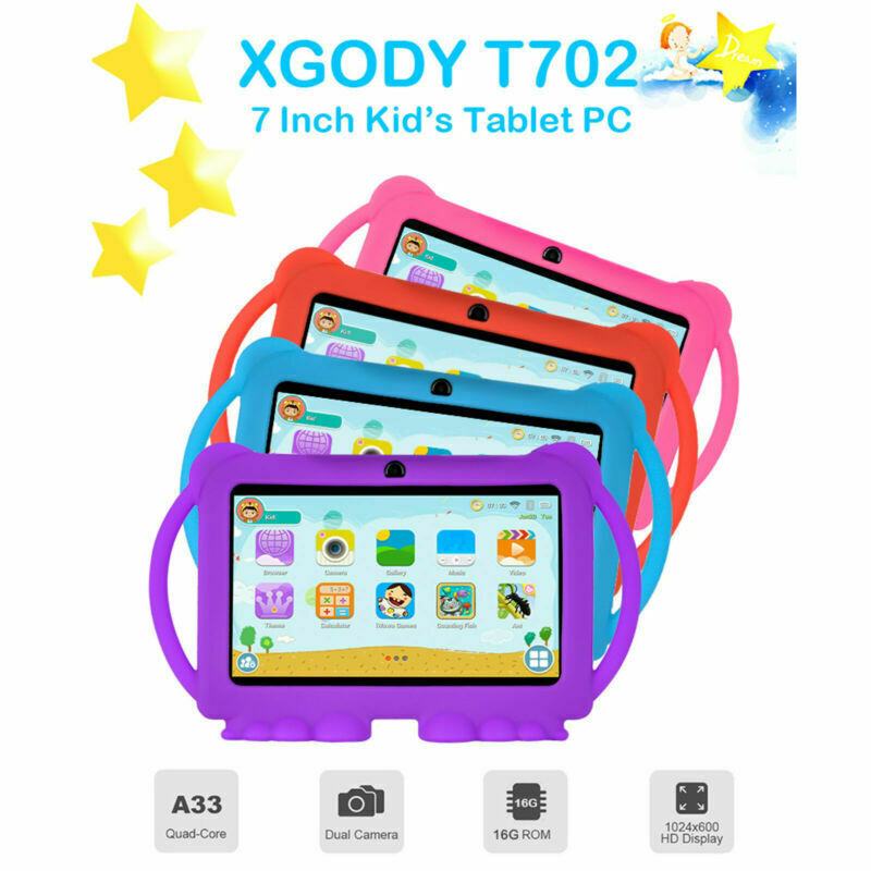 XGODY Android 8.1 7" HD 16 GB Kids Tablet PC Dual Camera Quadcore