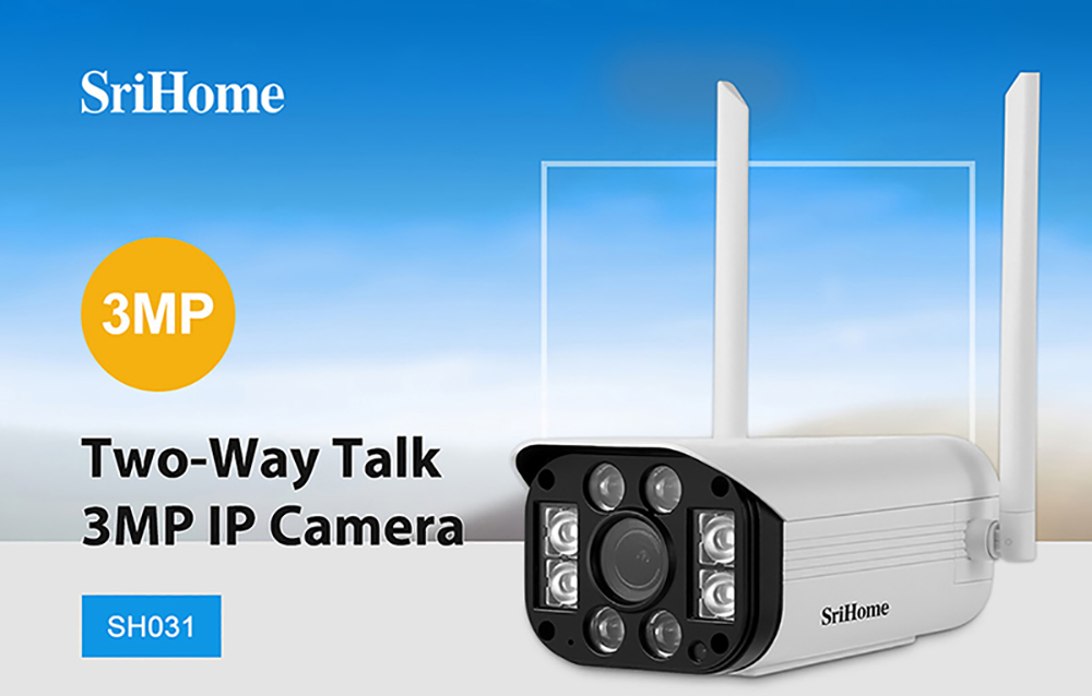 Srihome WLAN 1296P IP KAMERA AUßEN IR Nachtsicht