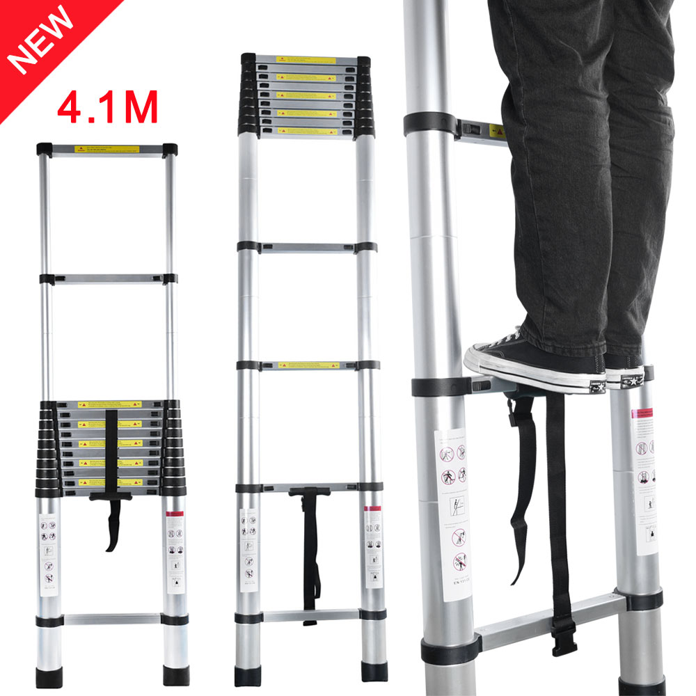 4.1M Portable Heavy Duty MultiPurpose Aluminium Telescopic Ladder