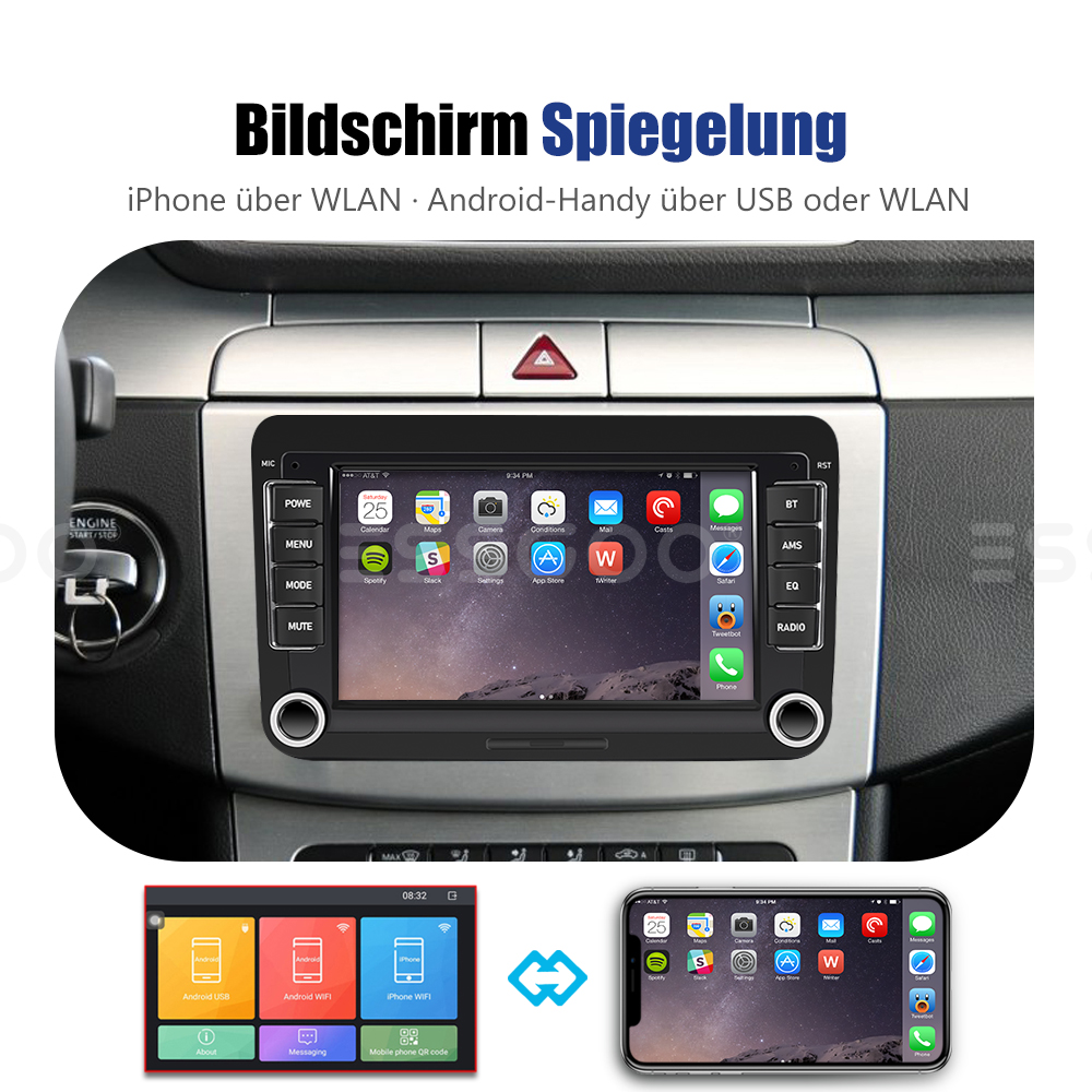 7" Autoradio Android GPS Navigatoni RDS Für VW GOLF 5