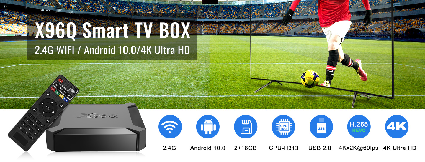 Smart Tv Box Armadura X X96q Android 10 16 Gb Rom Con 2 Gb Memoria Ram