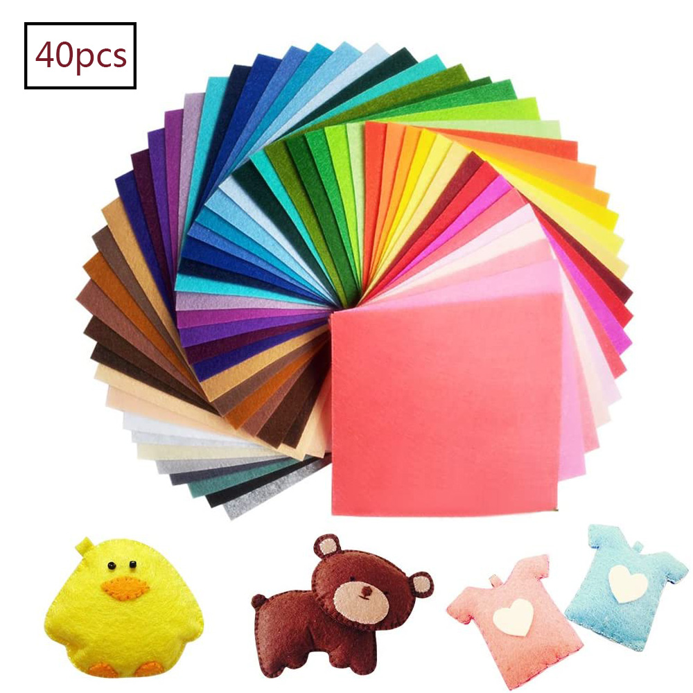Incraftables Felt Sheets for Crafts 30 Pieces Colored (1mm Thick) Assorted Stiff  Felt Sheets Paper Pack of 30 Colors (9” x 12”)