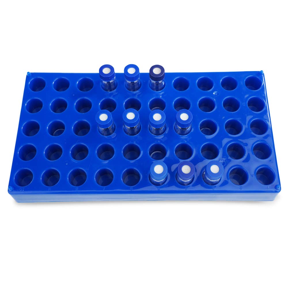 50Holes Filter Vial Holder, Standard 2ml 12mm Vial Rack, HPLC Storage