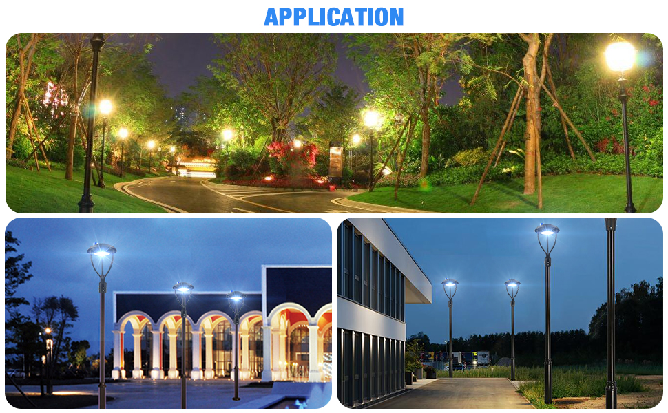 Dusk To Dawn Parking Lot Street Area Pole Light 60W LED Post
